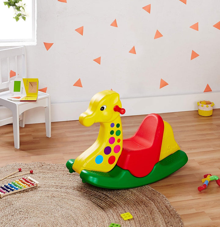 Kidzon Baby Plastic Horse Rocker Ride-on Toy for Indoors and Outdoors for Boys and Girls (Multicolour)