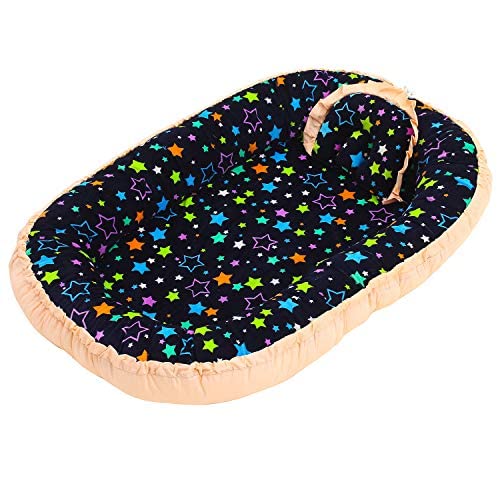 Bloom Classic Baby Bedding Set for New Born Babies with Thick Mattress & Neck Pillow | Baby Sleeping Bed | Newborn Baby Bed for Infants| Portable Bassinet-Nest for Co-Sleeping Baby 0 - 12 Months