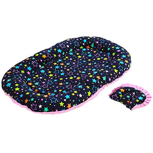 Bloom Classic Baby Bedding Set for New Born Babies with Thick Mattress & Neck Pillow | Baby Sleeping Bed | Newborn Baby Bed for Infants| Portable Bassinet-Nest for Co-Sleeping Baby 0 - 12 Months