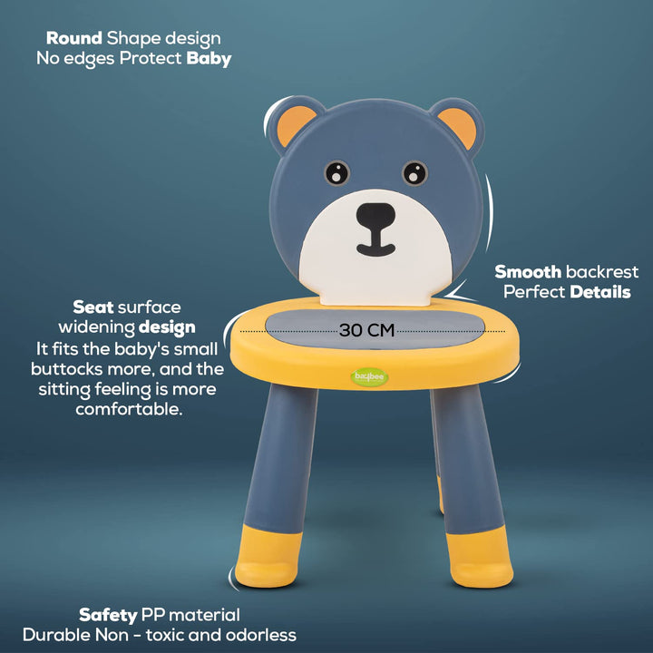 Detachable Baby Chair for Kids Study Table Chair with Non-Slip Base & High Backrest | Booster Seat for Baby | Home School Kids Chair for Baby Toddlers 1 to 5 Years Boys Girls