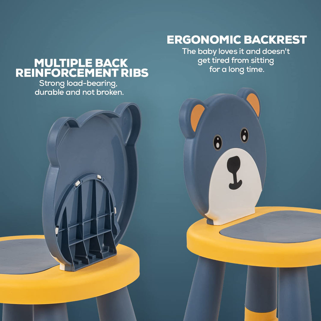 Detachable Baby Chair for Kids Study Table Chair with Non-Slip Base & High Backrest | Booster Seat for Baby | Home School Kids Chair for Baby Toddlers 1 to 5 Years Boys Girls