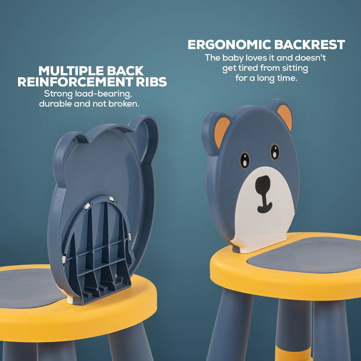 Detachable Baby Chair for Kids Study Table Chair with Non-Slip Base & High Backrest | Booster Seat for Baby | Home School Kids Chair for Baby Toddlers 1 to 5 Years Boys Girls