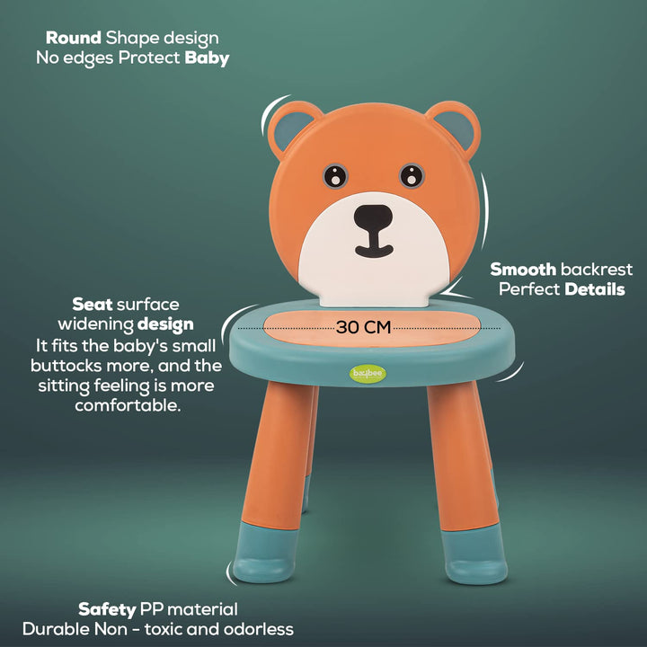 Detachable Baby Chair for Kids Study Table Chair with Non-Slip Base & High Backrest | Booster Seat for Baby | Home School Kids Chair for Baby Toddlers 1 to 5 Years Boys Girls