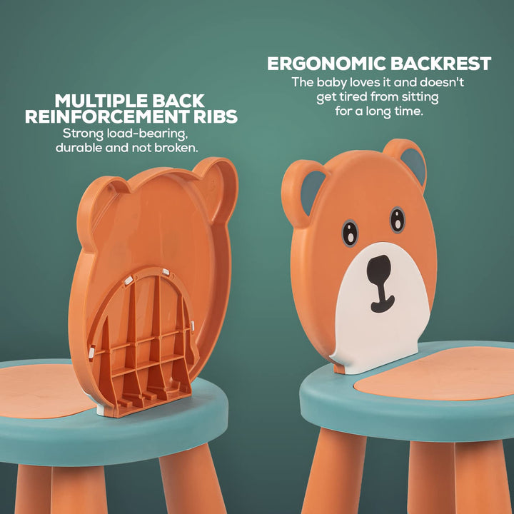 Detachable Baby Chair for Kids Study Table Chair with Non-Slip Base & High Backrest | Booster Seat for Baby | Home School Kids Chair for Baby Toddlers 1 to 5 Years Boys Girls