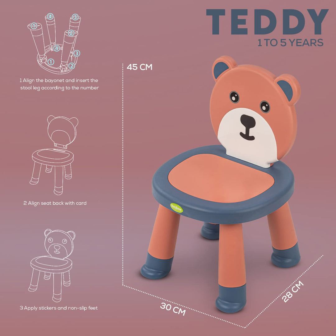 Detachable Baby Chair for Kids Study Table Chair with Non-Slip Base & High Backrest | Booster Seat for Baby | Home School Kids Chair for Baby Toddlers 1 to 5 Years Boys Girls