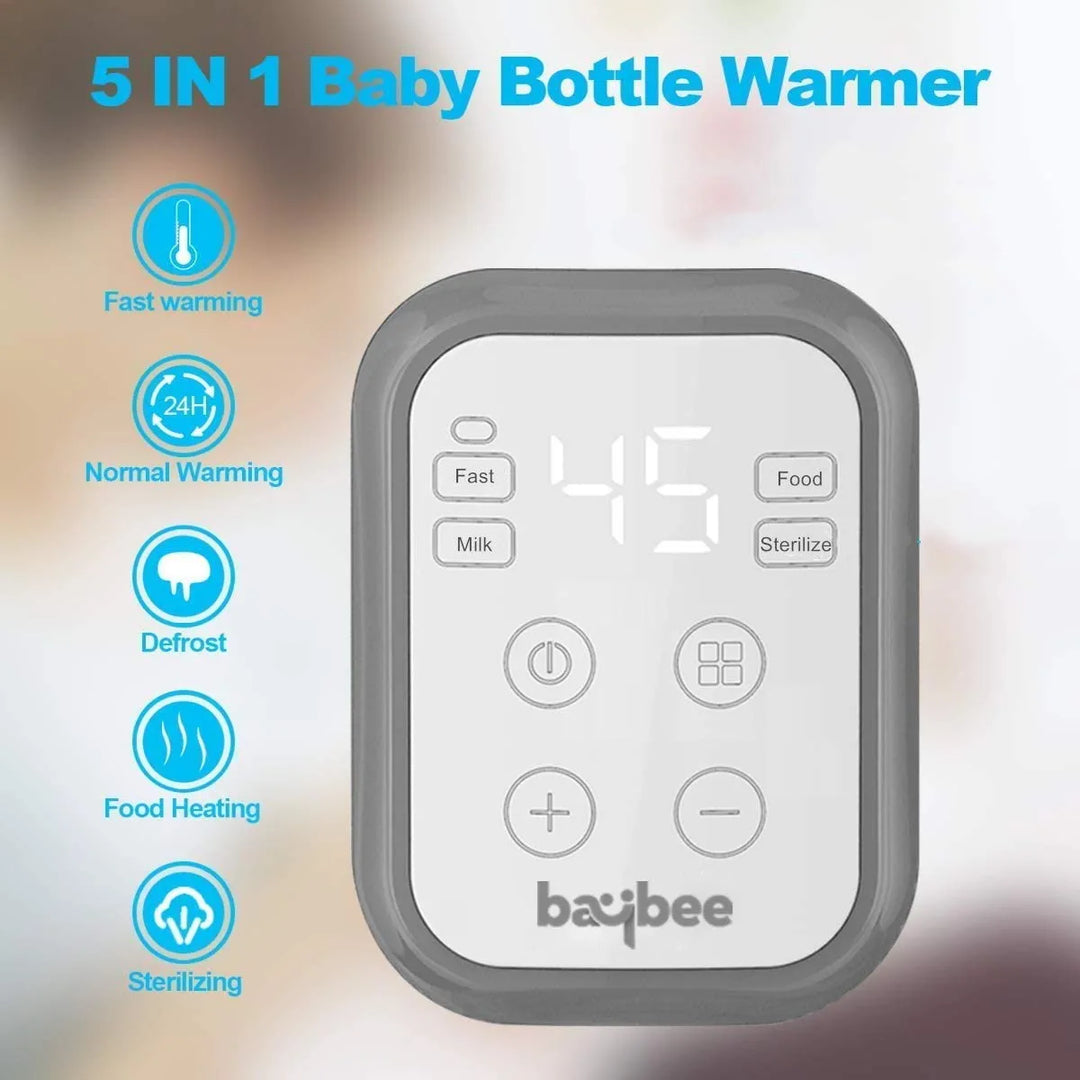 5 in 1 Baby Bottle Warmer & Sterilizer | Electric Baby Food,Water & Milk Heater & Defrost with Manual Temperature Adjustment & Single Bottle | Baby Feeding Bottle Sterilizer