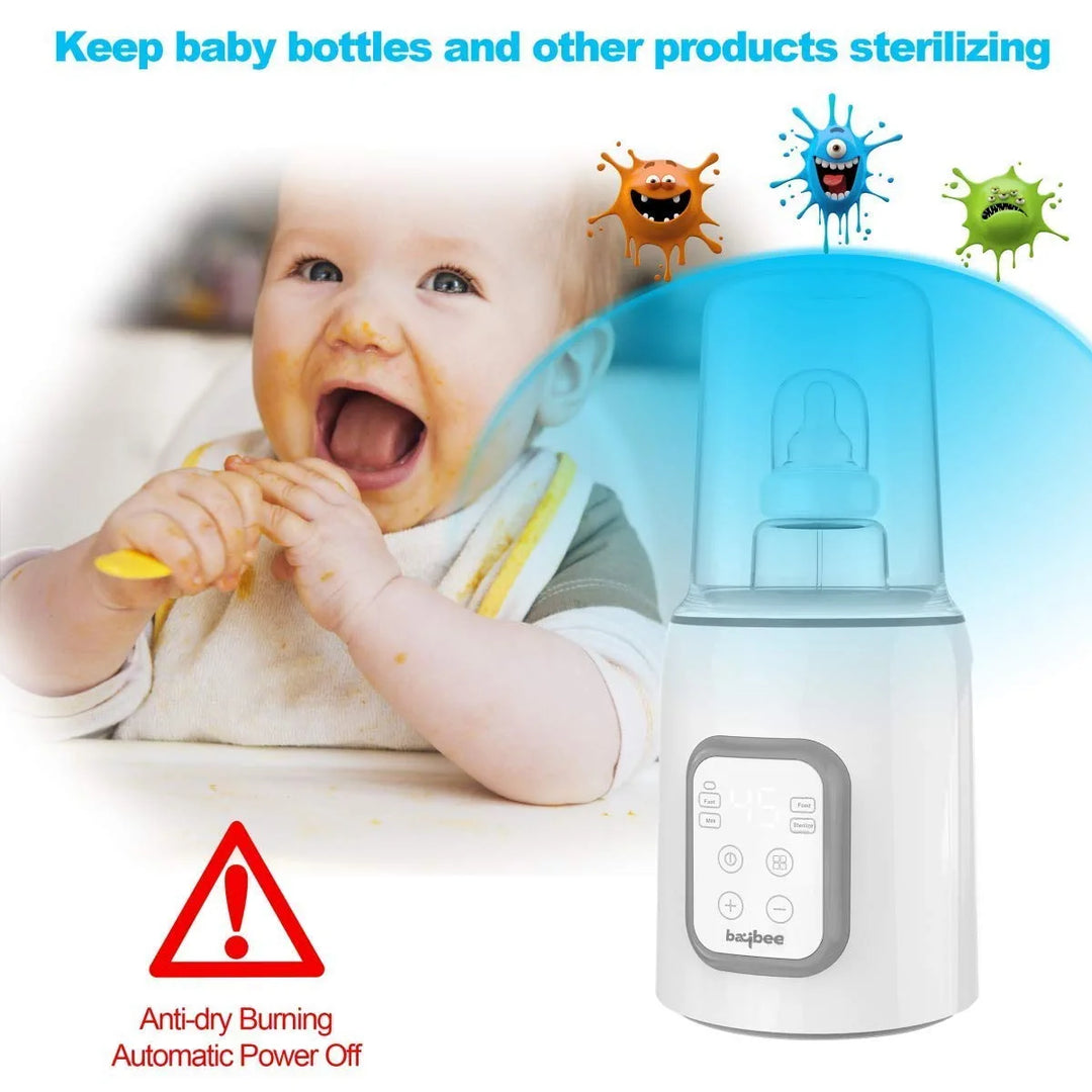5 in 1 Baby Bottle Warmer & Sterilizer | Electric Baby Food,Water & Milk Heater & Defrost with Manual Temperature Adjustment & Single Bottle | Baby Feeding Bottle Sterilizer
