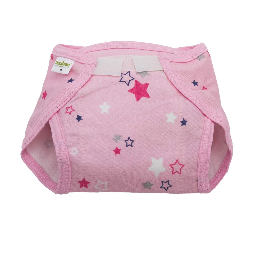 Baybee Reusable Fabric Diapers/Washable Cloth Diapers with Inserts- Adjustable Cloth Diapers for Babies Suitable for Boys & Girls Months Combo Pack of 10
