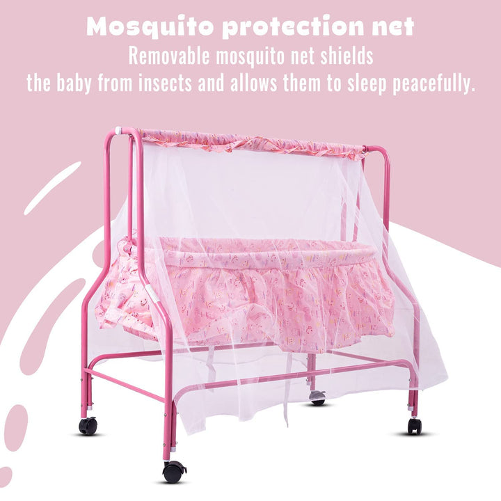 Cradle for Baby/Infants-Baby Swing Cradle Toddler Bassinet Bed & Crib with Mosquito Net for Sleeping Baby Swing Cradle for Toddler Boys and Girls 0 to 12 Months
