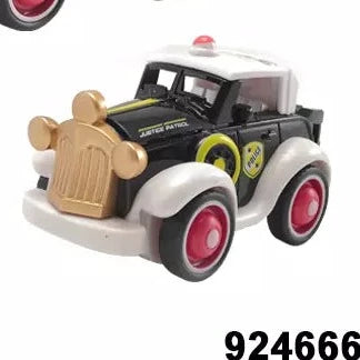Alloy inertial toy Plastic Police Interceptor Fortune Pull Back Car,