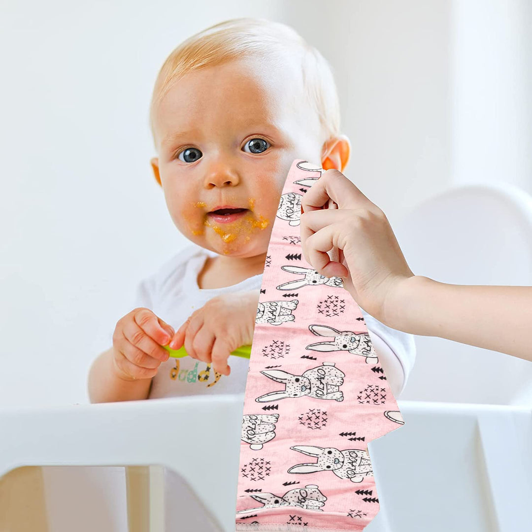 Cotton Single Swaddling Baby Blanket for Heavy Winter Black/Pink 100x75cm