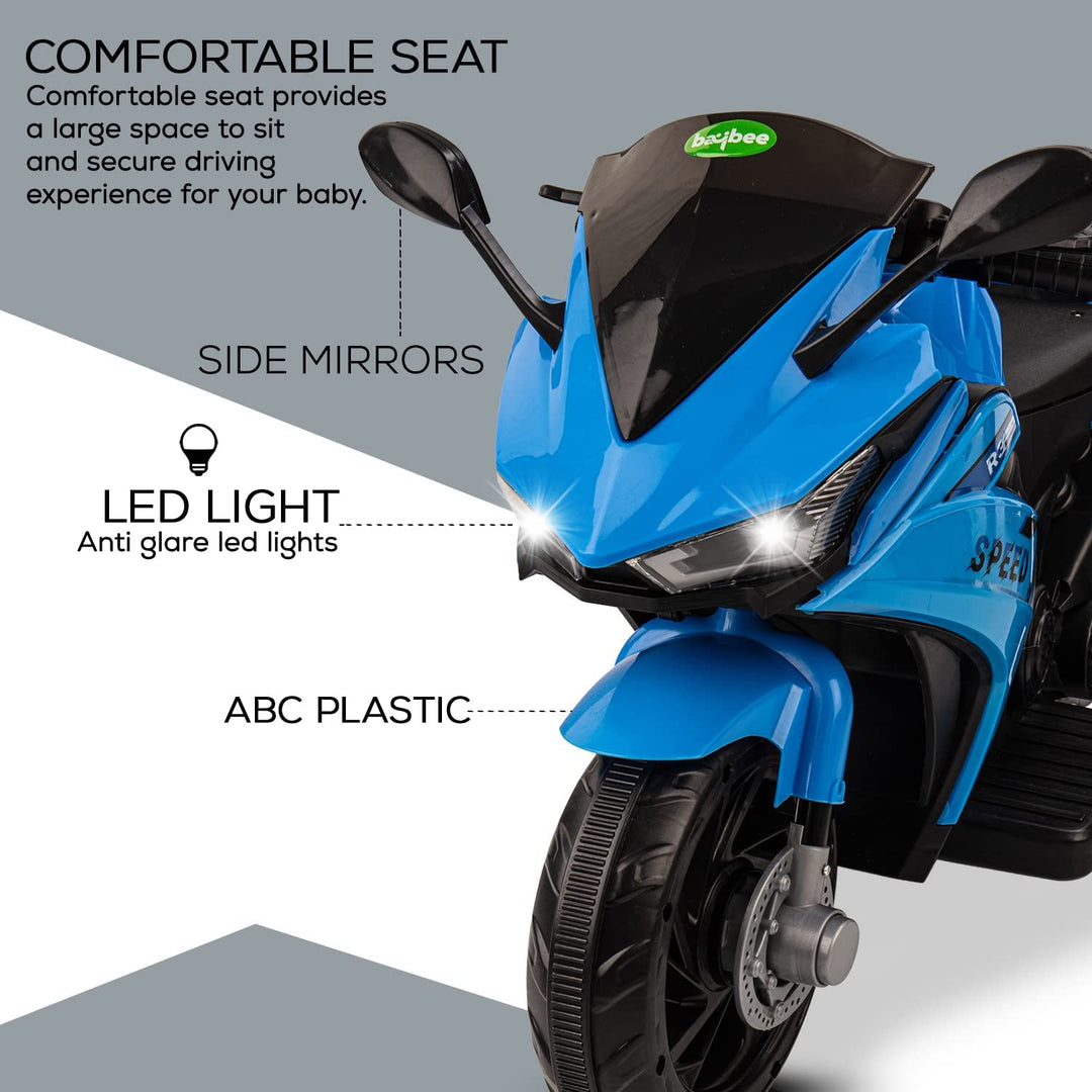 R3 Pro Battery Operated Ride on Battery Bike with Music & USB Kids Electric Bike for Kids to Drive 1 to 3 Years Boys Girls