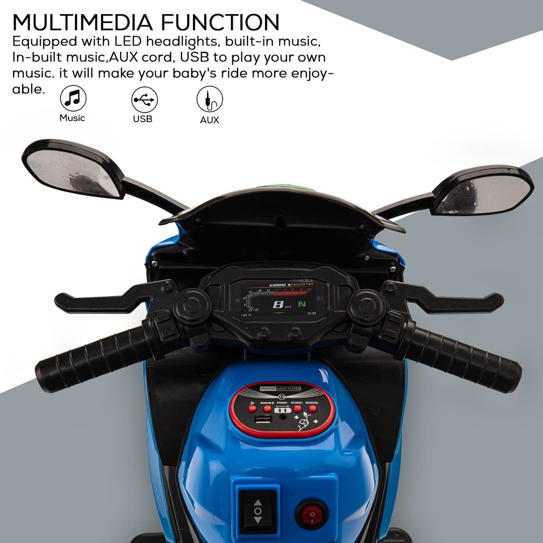 R3 Pro Battery Operated Ride on Battery Bike with Music & USB Kids Electric Bike for Kids to Drive 1 to 3 Years Boys Girls
