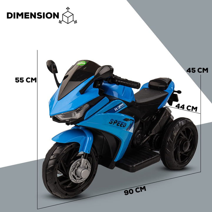 R3 Pro Battery Operated Ride on Battery Bike with Music & USB Kids Electric Bike for Kids to Drive 1 to 3 Years Boys Girls