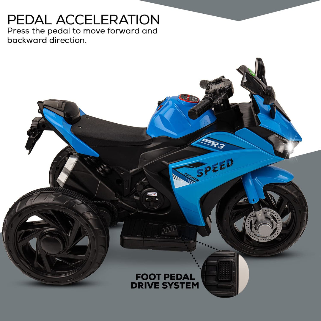 R3 Pro Battery Operated Ride on Battery Bike with Music & USB Kids Electric Bike for Kids to Drive 1 to 3 Years Boys Girls