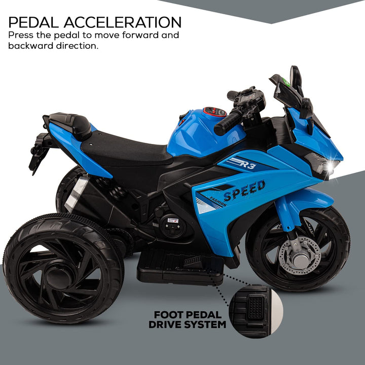 R3 Pro Battery Operated Ride on Battery Bike with Music & USB Kids Electric Bike for Kids to Drive 1 to 3 Years Boys Girls