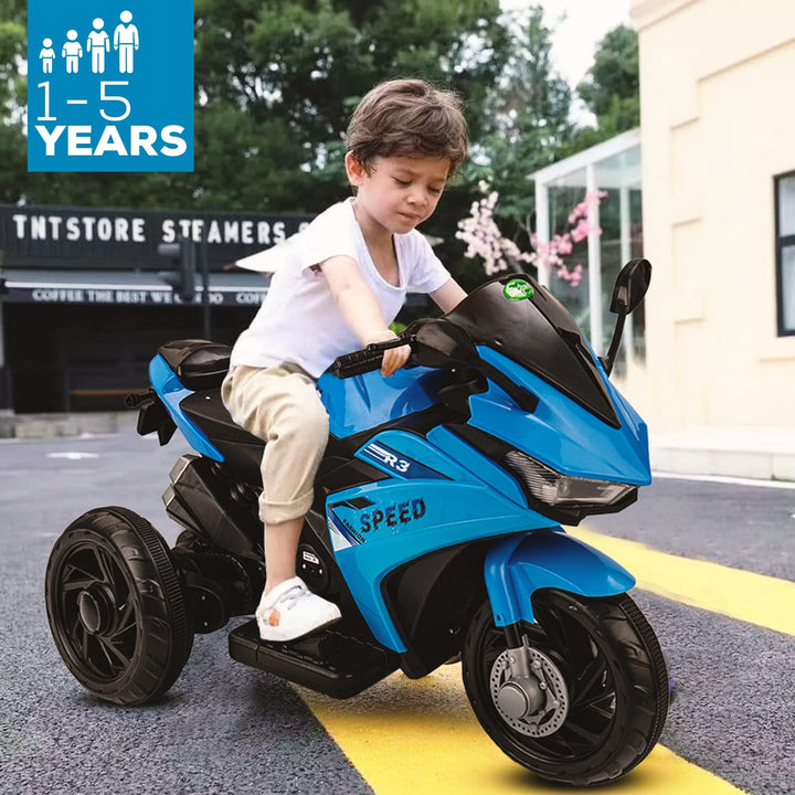 R3 Pro Battery Operated Ride on Battery Bike with Music & USB Kids Electric Bike for Kids to Drive 1 to 3 Years Boys Girls