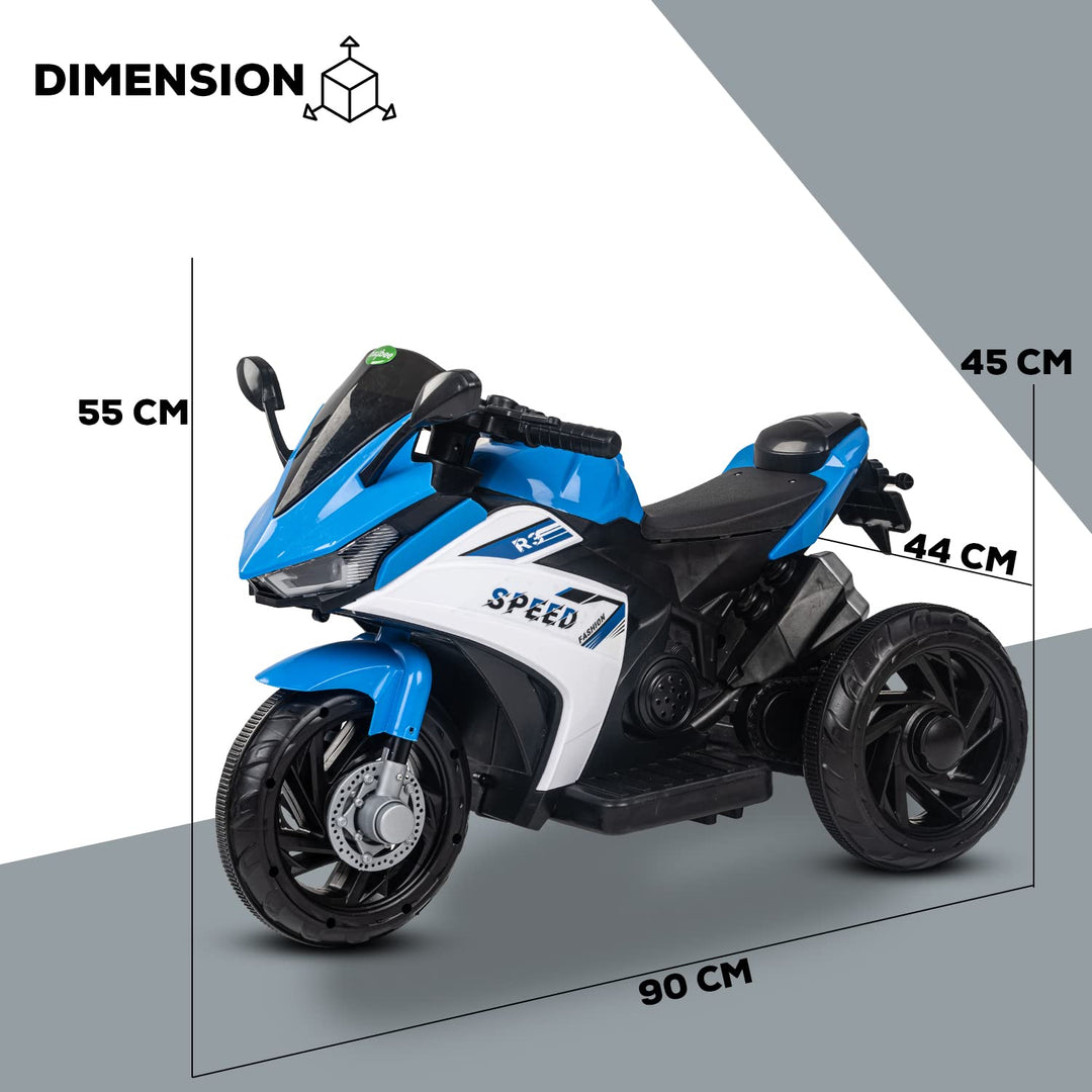 R3 Pro Battery Operated Ride on Battery Bike with Music & USB Kids Electric Bike for Kids to Drive 1 to 3 Years Boys Girls