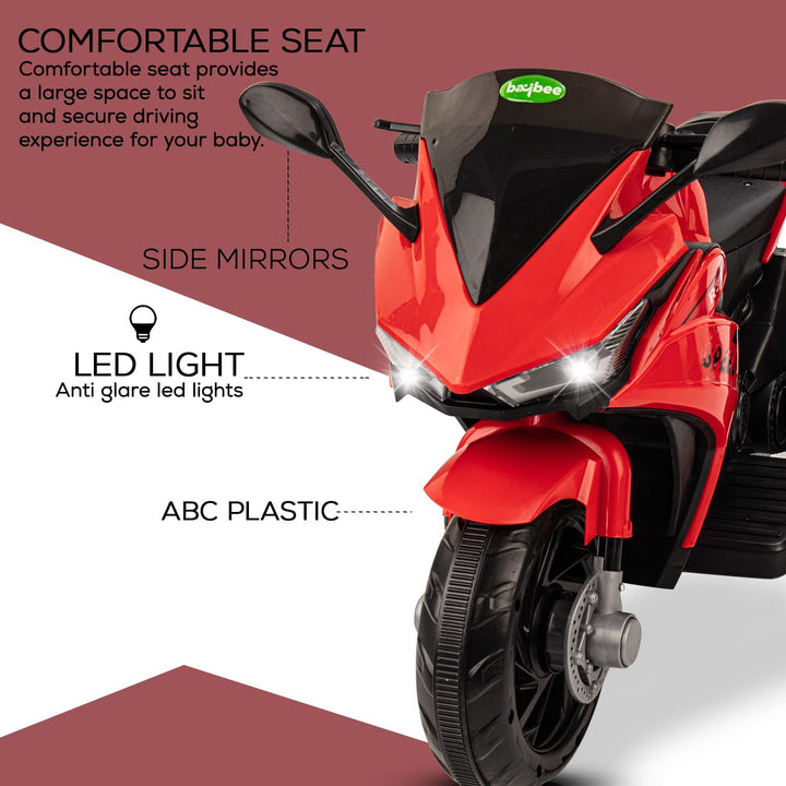 R3 Pro Battery Operated Ride on Battery Bike with Music & USB Kids Electric Bike for Kids to Drive 1 to 3 Years Boys Girls