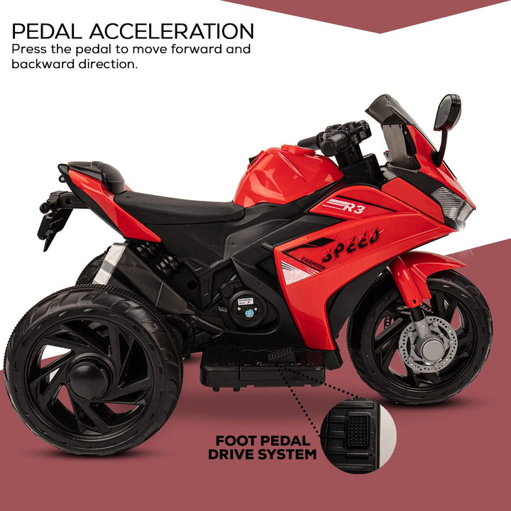 R3 Pro Battery Operated Ride on Battery Bike with Music & USB Kids Electric Bike for Kids to Drive 1 to 3 Years Boys Girls