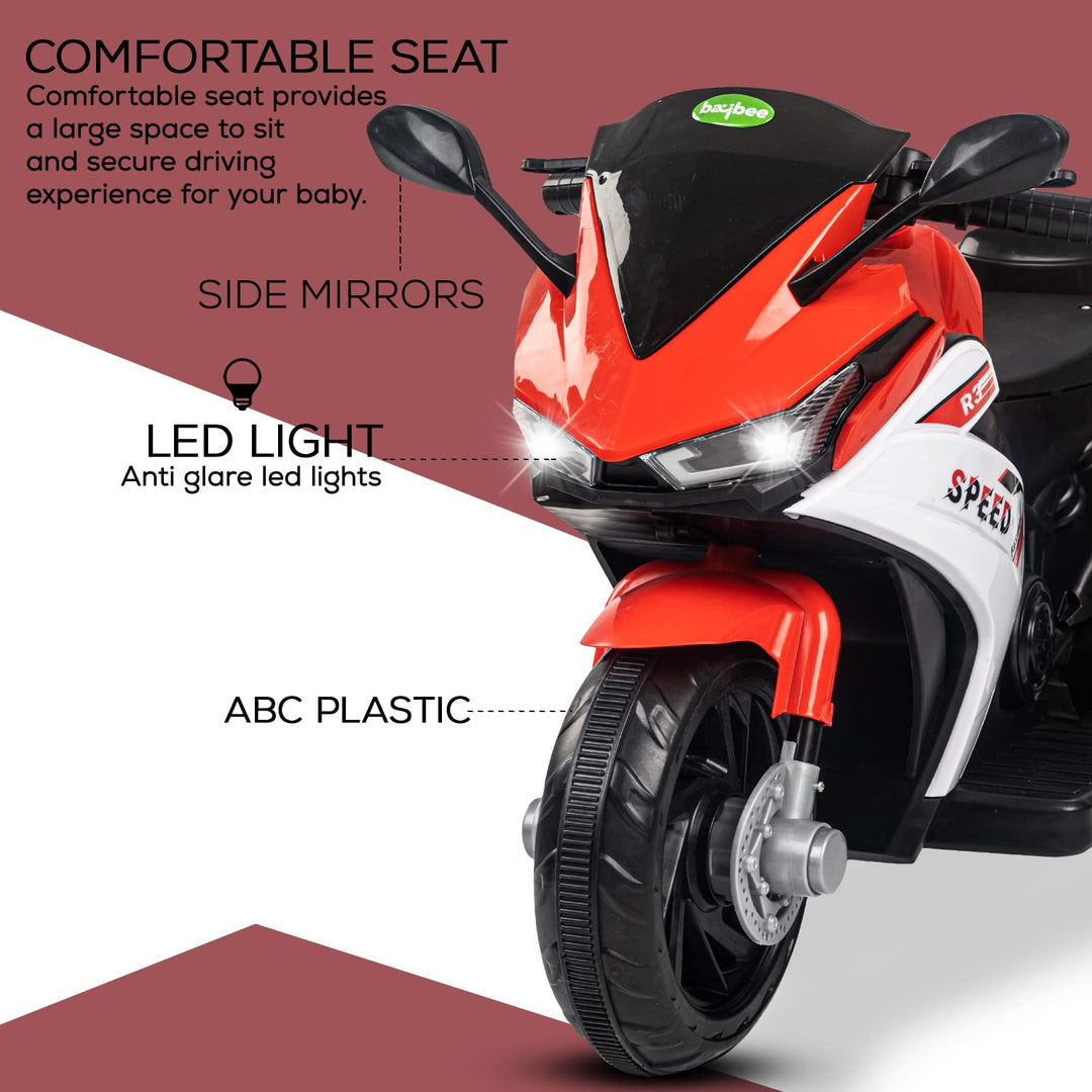 R3 Pro Battery Operated Ride on Battery Bike with Music & USB Kids Electric Bike for Kids to Drive 1 to 3 Years Boys Girls