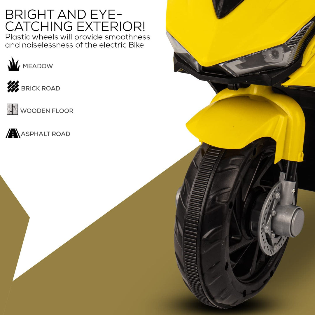 R3 Pro Battery Operated Ride on Battery Bike with Music & USB Kids Electric Bike for Kids to Drive 1 to 3 Years Boys Girls