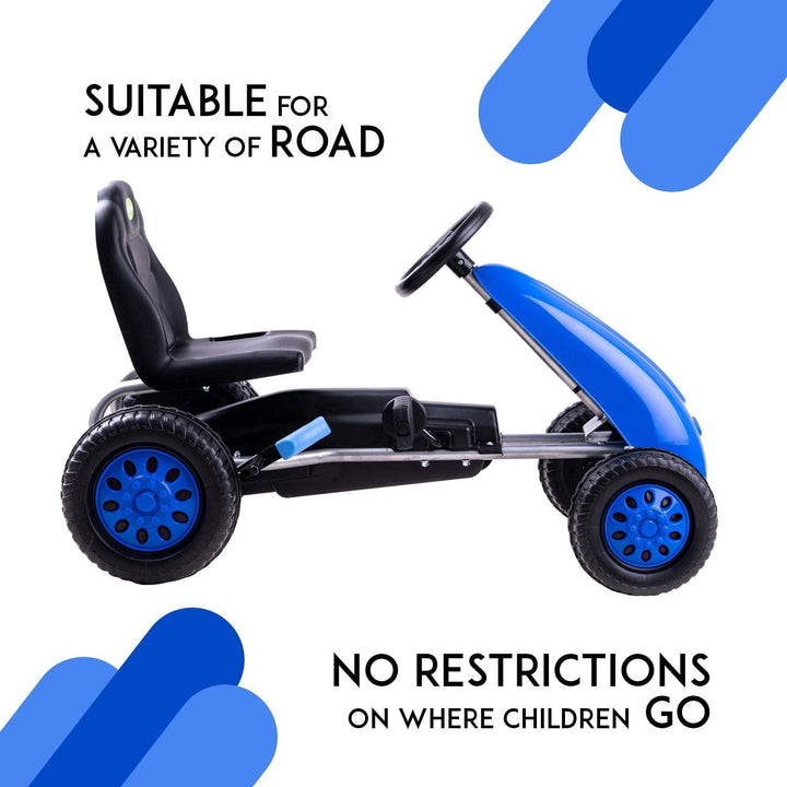 Cruiser Pro Pedal Go Kart Racing Ride on Kids Car, Baby Car with High Backrest Seat, Pedal | Ride On Kids Baby Car Go Kart Tricycle | Go Kart Car for Kids to Drive 2-4 Years Boys Girls