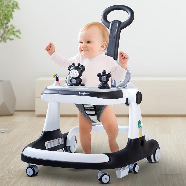 KIDZON Magnum 2 in 1 Baby Walkers for 6-18 Month Baby Boy Girl, Push Walker for Kids with Parental Handle & Height Adjustable | Activity Kids Walker for Baby with Musical Toy Bar