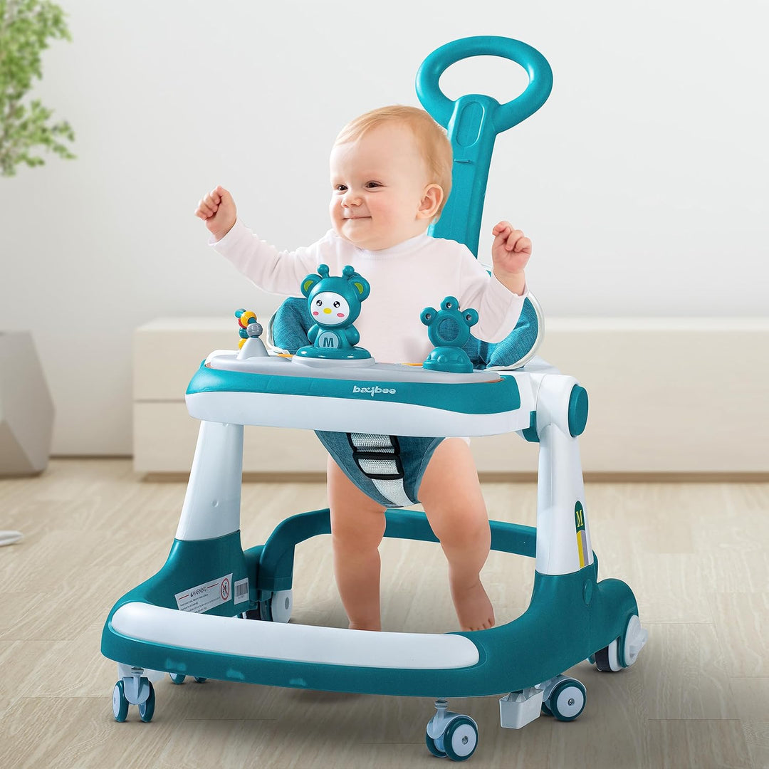 KIDZON Magnum 2 in 1 Baby Walkers for 6-18 Month Baby Boy Girl, Push Walker for Kids with Parental Handle & Height Adjustable | Activity Kids Walker for Baby with Musical Toy Bar