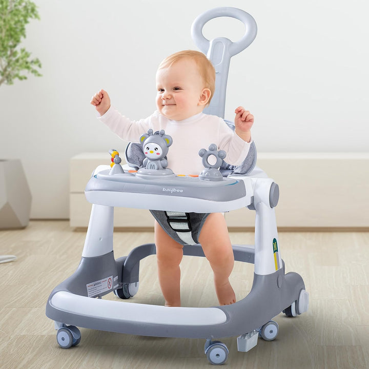 KIDZON Magnum 2 in 1 Baby Walkers for 6-18 Month Baby Boy Girl, Push Walker for Kids with Parental Handle & Height Adjustable | Activity Kids Walker for Baby with Musical Toy Bar