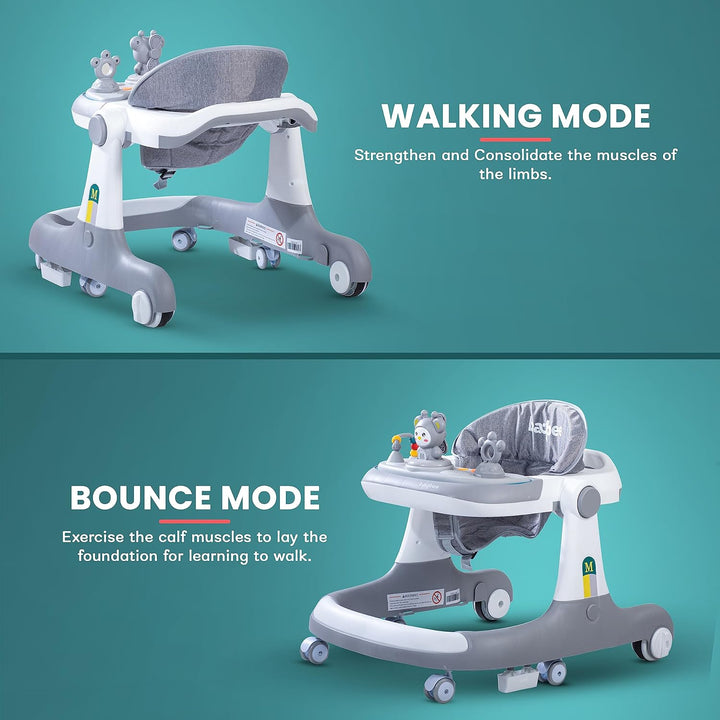 KIDZON Magnum 2 in 1 Baby Walkers for 6-18 Month Baby Boy Girl, Push Walker for Kids with Parental Handle & Height Adjustable | Activity Kids Walker for Baby with Musical Toy Bar