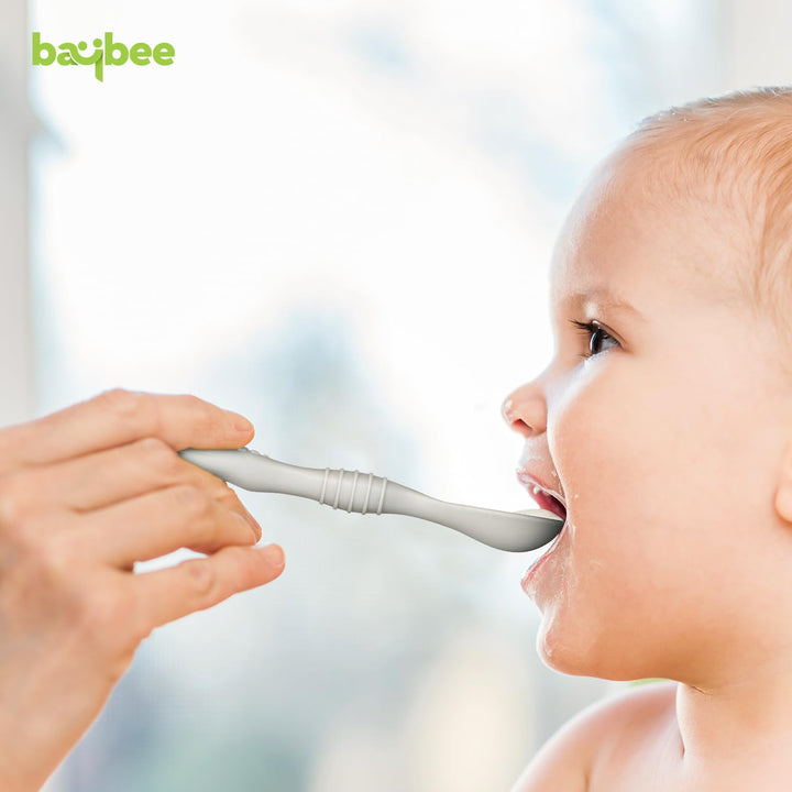 Silicone Baby Spoon Set for Baby Feeding, Non Toxic BPA Free Training Feeding Spoon