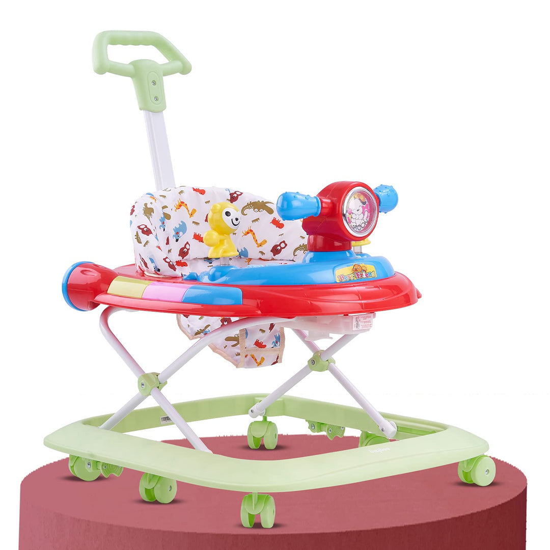 Baby Walker for Kids, Foldable Kids Walker with 3 Height Adjustable | Walker for Baby with Musical Toy Bar | Kids Activity Walker | Push Walker Baby 6-18 Months Boy Girl