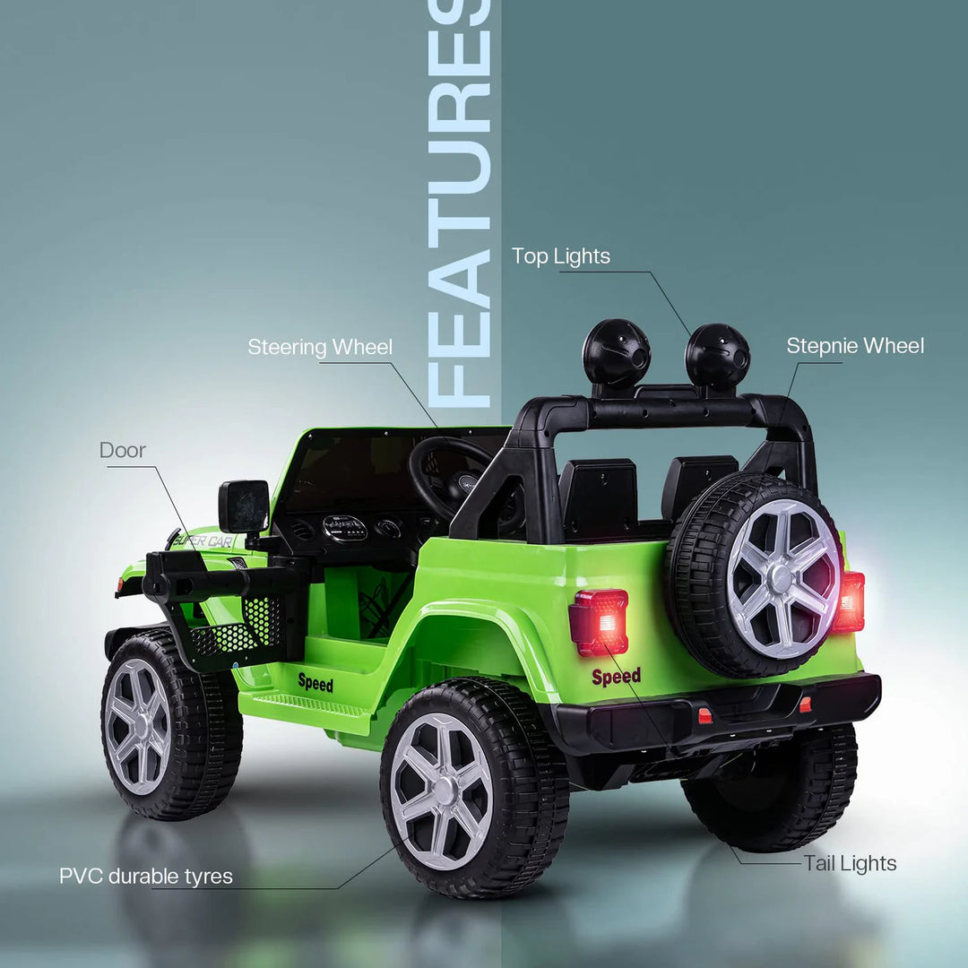 Robicun Battery Operated Car Jeep for Kids, Ride on Toy Kids Car