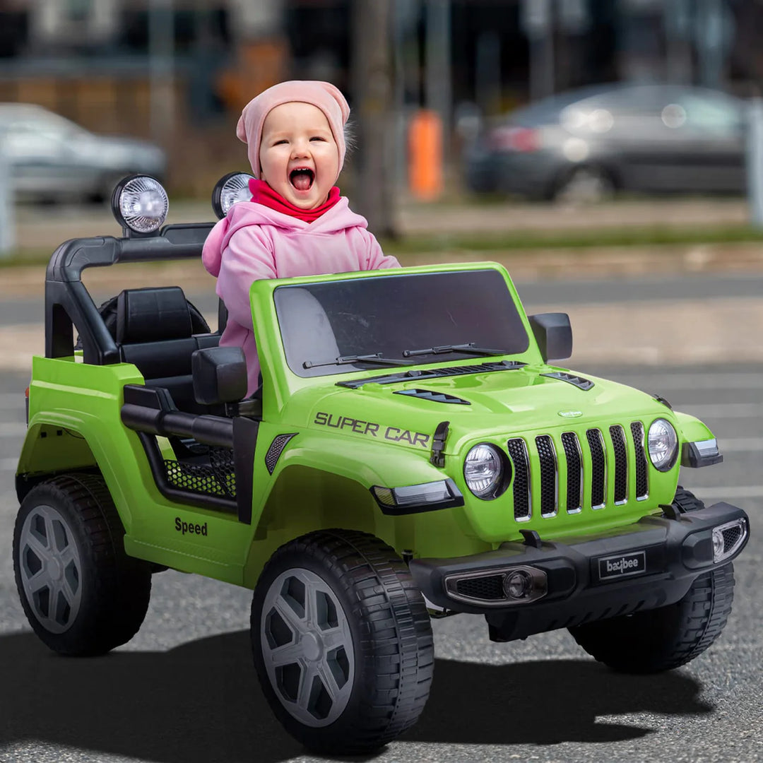 Robicun Battery Operated Car Jeep for Kids, Ride on Toy Kids Car