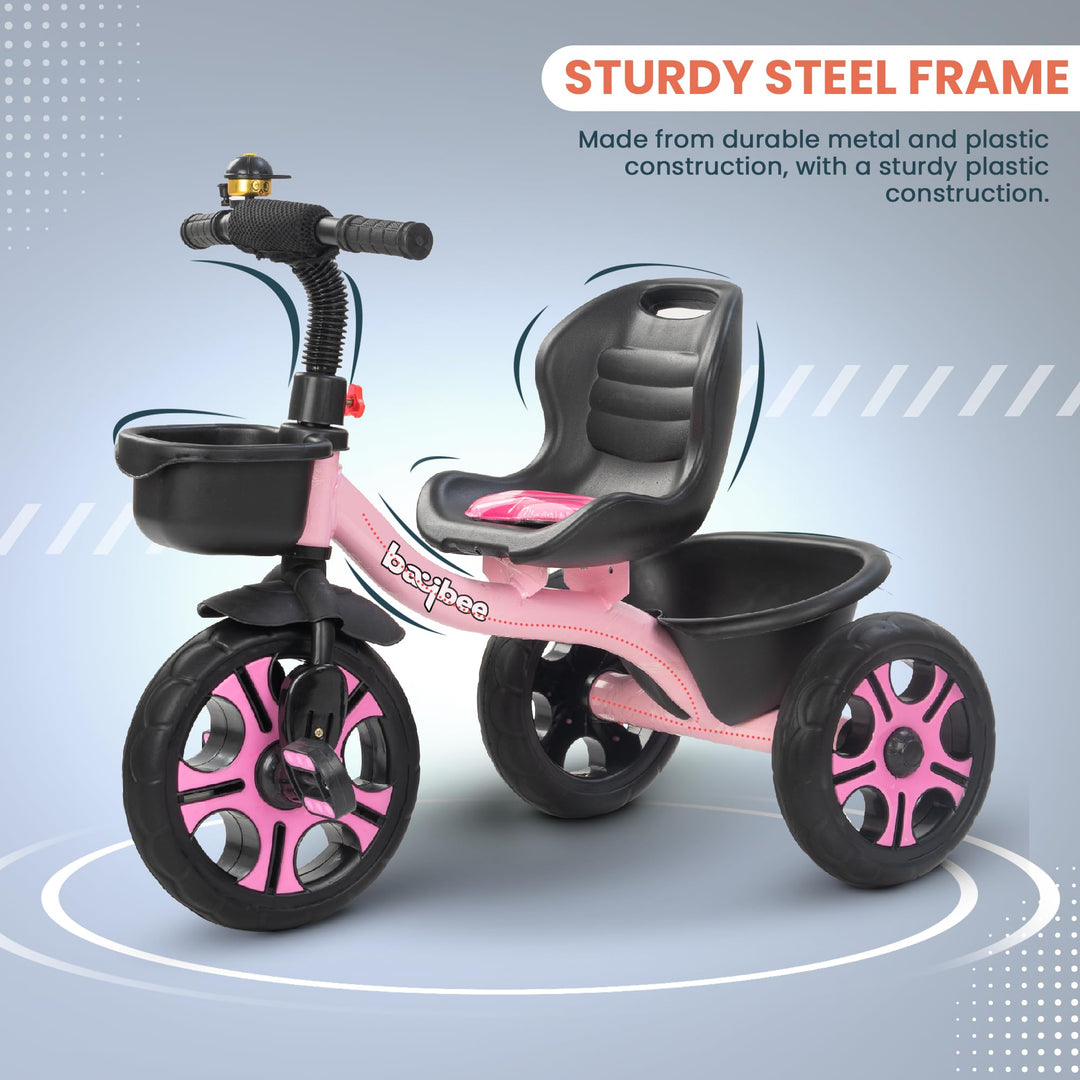Trixg Baby Tricycle for Kids, Smart Plug & Play Kids Cycle with Eva Wheels,for Kids 2 to 5 Years Boy Girl
