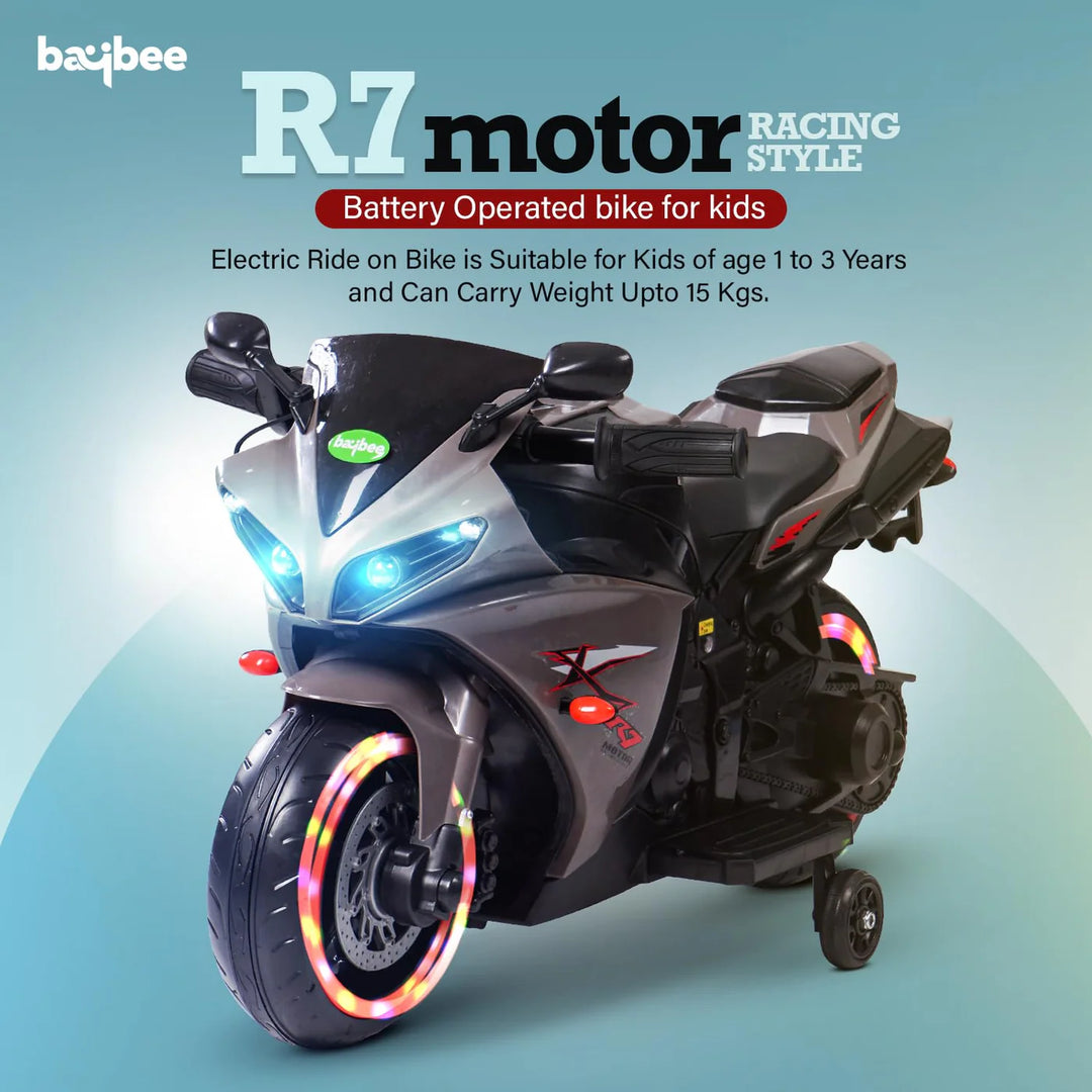 KIDZON R7 Kids Battery Operated Bike for Kids with Light & Music