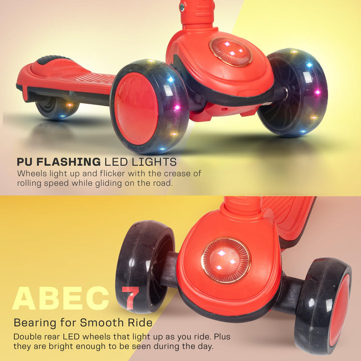 Taz Skate Scooter for Kids, Smart 3 Wheel Kids Scooter with Height Adjustable Runner Scooter for Kids 2 to 10 Years Boys Girls