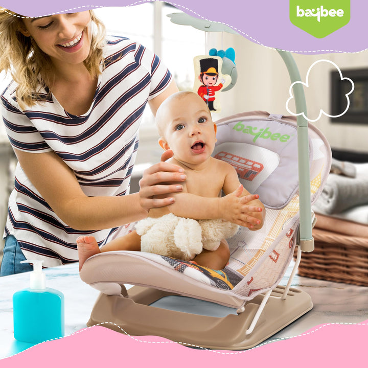 Duna Anti Slip Baby Bather for Baby 0-6 Months, Bathing Chair with Hanging Toy Bar, 3 Position Adjustable & Soft Mesh Seat, Baby Bath Seat Chair for Bath Tub with Suction Cup & Backrest