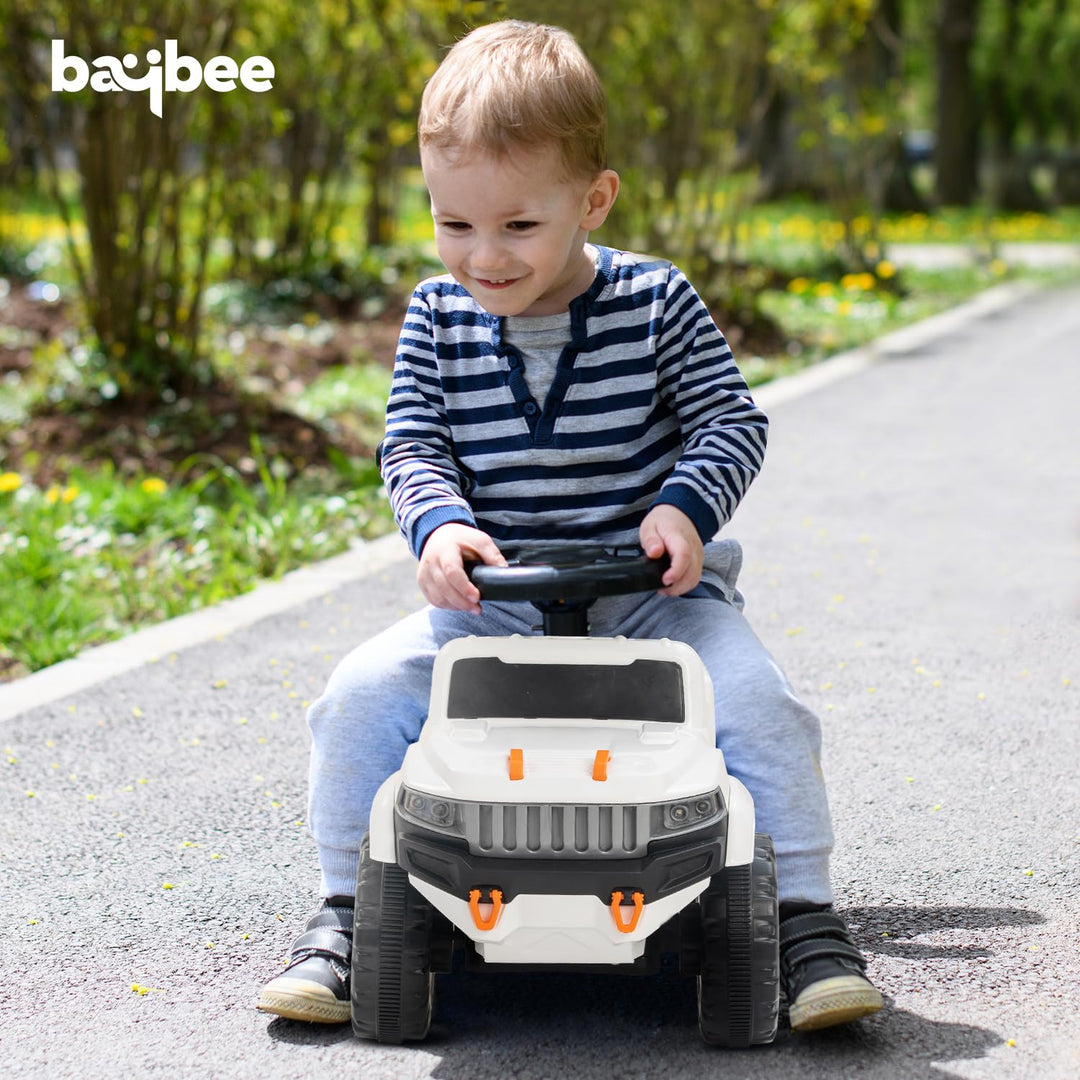 Speedy Baby Ride on Car for Kids, Push Ride on Toy Jeep with Music & LED Light, Toddlers Push Ride Baby Kids Car with Backrest Drive 1 to 4 Years