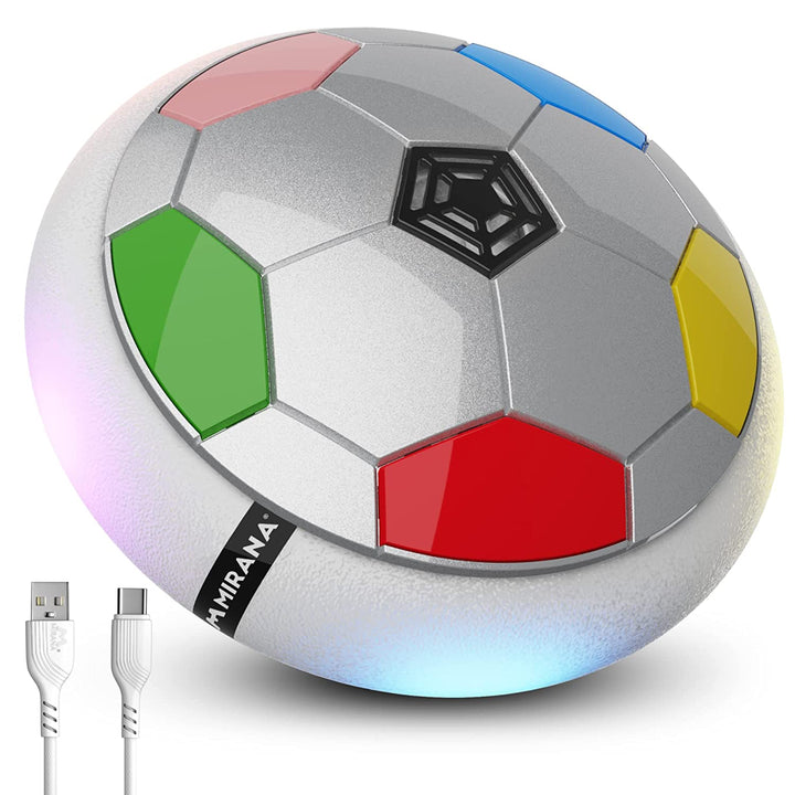 Mirana C-Type USB Rechargeable Battery Powered Hover Football Indoor Floating Hoverball Soccer | Air Football Smart | Original Made in India Fun Toy for Boys and Kids