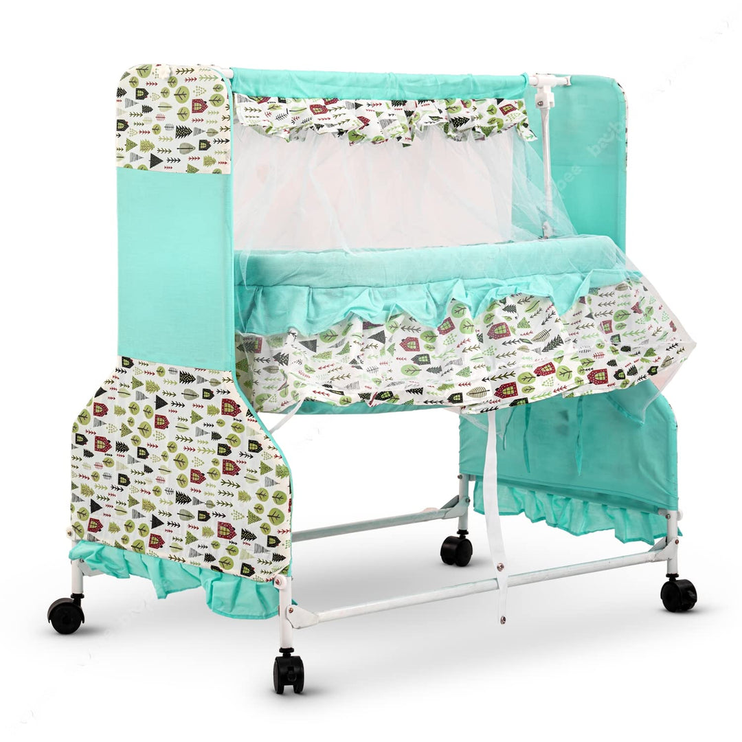 Baby Swing Cradle for Newborn Baby, Infant Baby Cradle Jhula for Baby with Mosquito Net & Wheels | Baby Swing Cot | Baby Cradle for Newborn Babies 0 to 12 Months Boys Girls