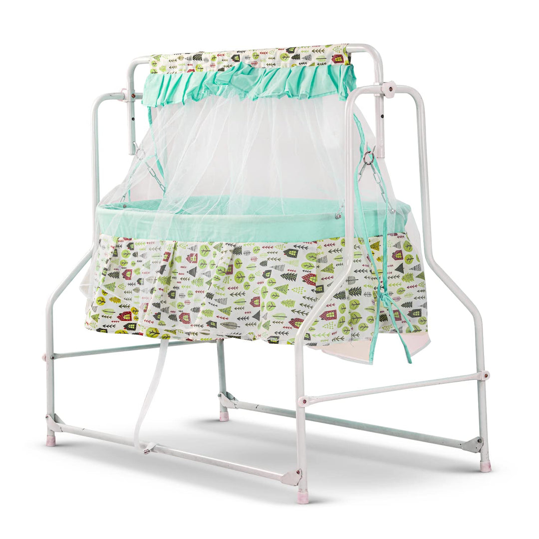 Bennett Baby Swing Cradle for Baby with Mosquito Net, Palna Jhula for Baby | New Born Baby Cradle with Swing Baby Bedding | Baby Sleep Swing Cradle for 0 to 2 Years Boys Girls