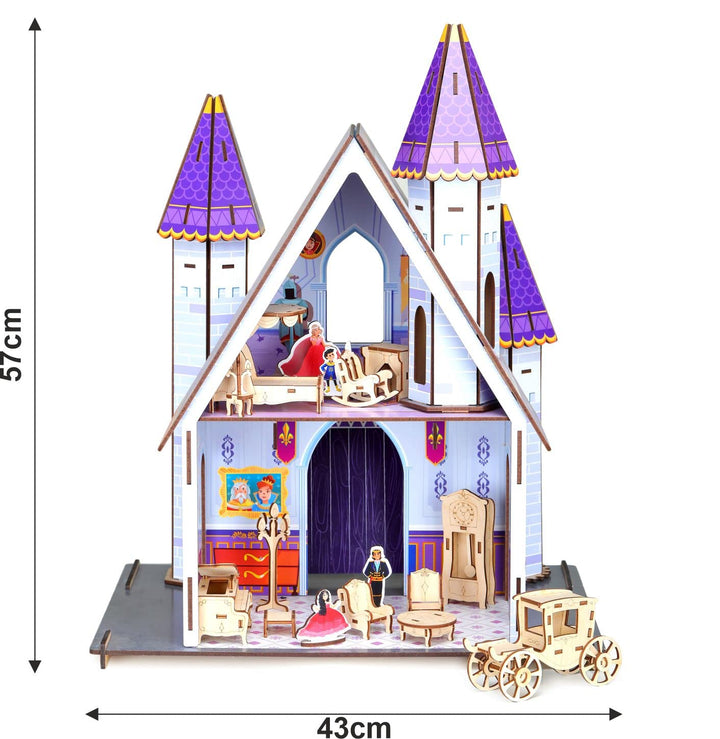Webby Knightingale Wooden Castle Doll House for Girls & Boys, Kids Toy