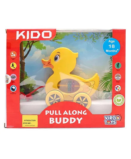 Virgo Toys Pull Along Buddy Duck - Yellow