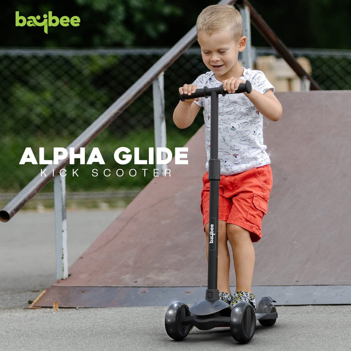 KIDZON Alpha-Glide F3 Skate Scooter for Kids, 3 Wheel Kids Scooter, Smart Kick Scooter