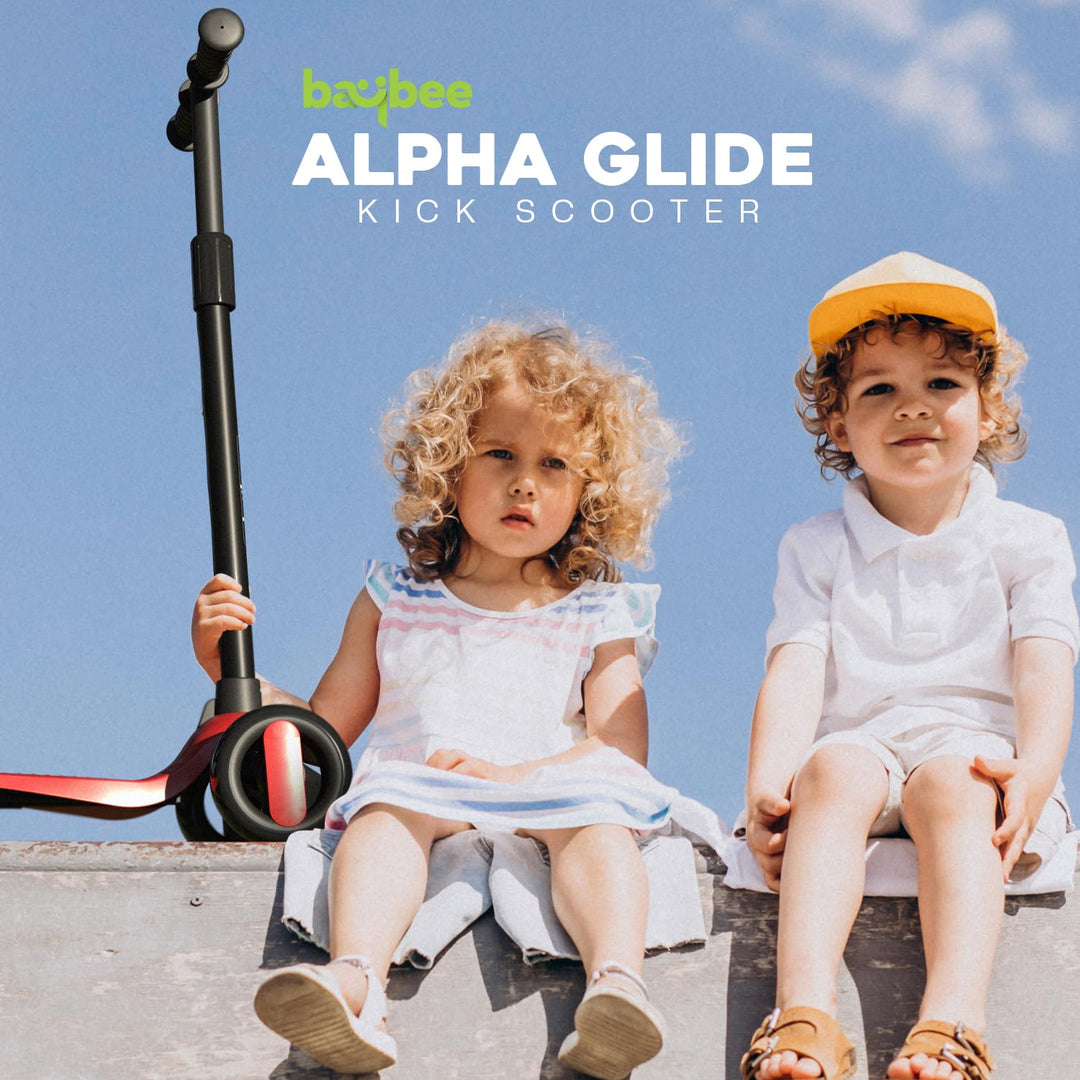 KIDZON Alpha-Glide F3 Skate Scooter for Kids, 3 Wheel Kids Scooter, Smart Kick Scooter