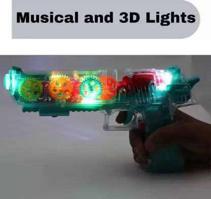 GEAR LIGHT GUN WITH LIGHT MUSIC FOR KIDS Guns & Darts (Multicolor)  (Multicolor)
