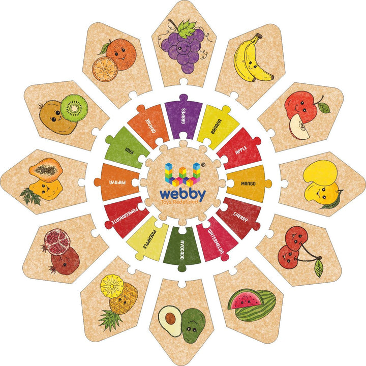Webby Fruits - Star Jigsaw Puzzle, Montessori Early Educational