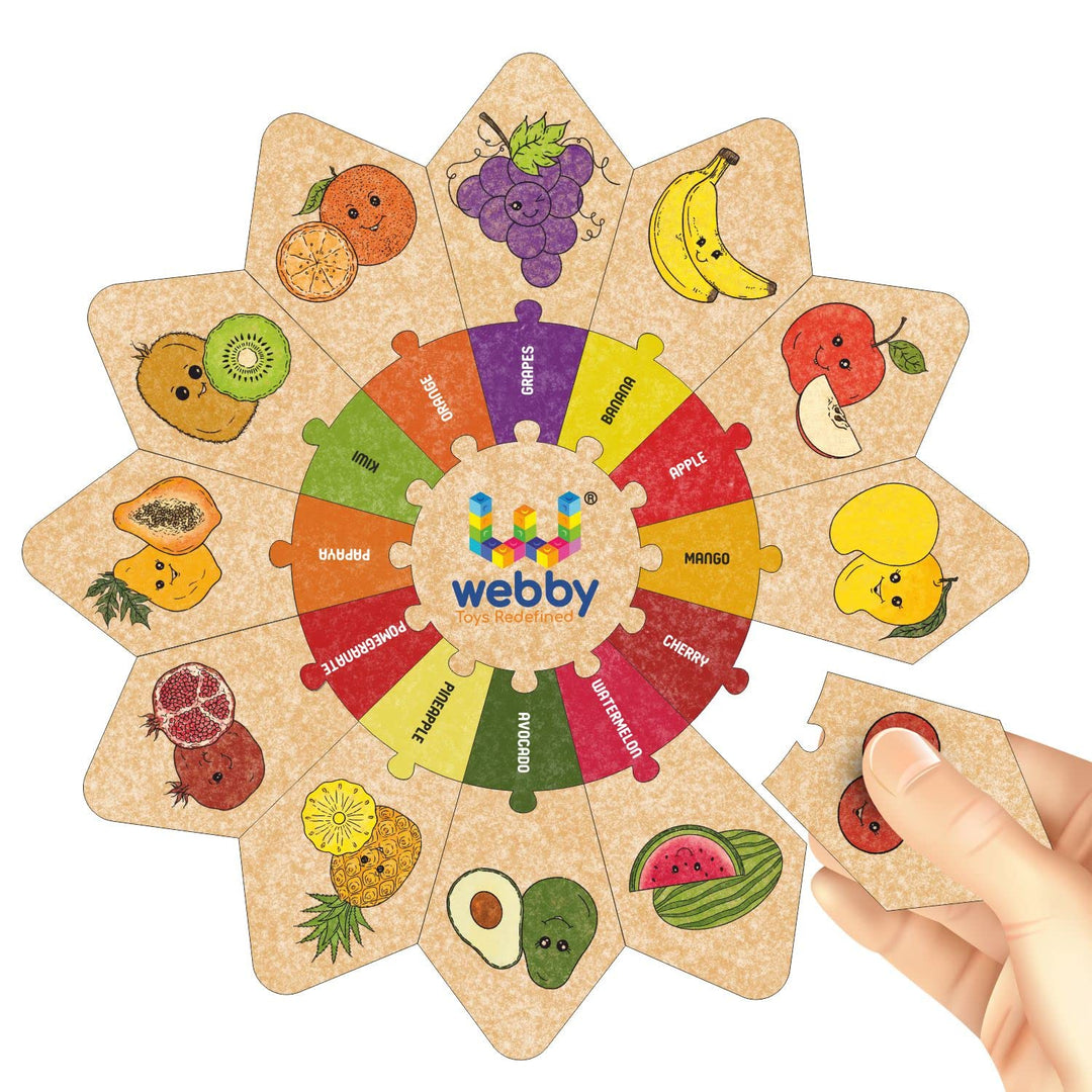 Webby Fruits - Star Jigsaw Puzzle, Montessori Early Educational Pre School Puzzle Toy for 2+ Years Kid (25 Pcs)